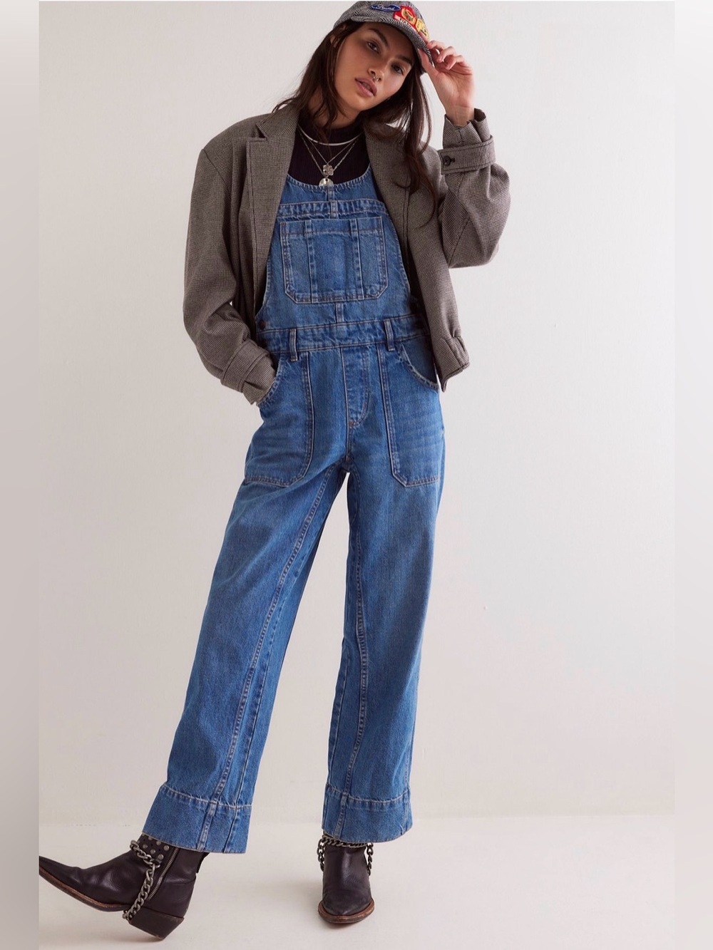 FREE PEOPLE We The Free Summer Salt Denim Overalls - size XS